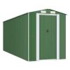 Garden Shed Green 75.6"x205.9"x87.8" Galvanized Steel