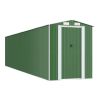 Garden Shed Green 75.6"x336.6"x87.8" Galvanized Steel