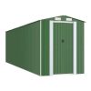 Garden Shed Green 75.6"x271.3"x87.8" Galvanized Steel