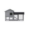 Rabbit Hutch Outdoor Bunny Cage Indoor,Extensible Chicken Coop with Large Run Space - No Leak Plastic Tray