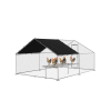 Large metal chicken coop, walk-in chicken coop, galvanized wire poultry chicken coop, rabbit duck coop with waterproof and UV protection cover for out