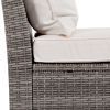 6-Piece Outdoor Sofa Set, PE Wicker Rattan Sofa with 2 Corner Chairs, 2 Single Chairs, 1 Ottoman and 1 Storage Table, All-weather Conversational Furni