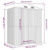 Garden Shed Light Gray 75.6"x42.5"x87.8" Galvanized Steel