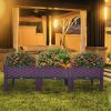Planter Box Raised Garden Bed, Plastic Planter Care Box Kits Set Planter Boxes for Indoor and Outdoor Vegetables Fruits Flowers Herbs Planter Box