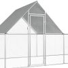 Chicken Coop 45.9'x6.6'x6.6' Galvanized Steel