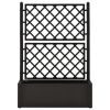 Garden Raised Bed with Trellis and Self Watering System Anthracite