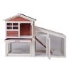 Rabbit Hutch Indoor Outdoor;  Wooden Chicken Coop;  Bunny Cage Hen House with Run;  Ventilation Door;  Removable Tray;  Ramp;  Sunlight Panel;  Backya