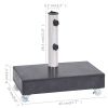 Umbrella Base Black 17.7"x9.8"x3.1" Granite