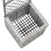 Trellis Raised Bed with 1 Pot 11.8"x11.8"x42.1" Poly Rattan Gray