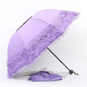 Umbrellas Sun Lace Umbrella Sun UV Protection Kawaii Gothic Umbrellas (Color: Purple)