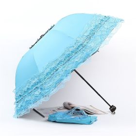 Umbrellas Sun Lace Umbrella Sun UV Protection Kawaii Gothic Umbrellas (Color: Blue)