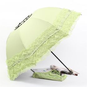 Umbrellas Sun Lace Umbrella Sun UV Protection Kawaii Gothic Umbrellas (Color: Green)
