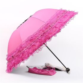 Umbrellas Sun Lace Umbrella Sun UV Protection Kawaii Gothic Umbrellas (Color: Red)