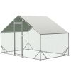 Large Metal Chicken Coop, Walk-in Chicken Run,Galvanized Wire Poultry Chicken Hen Pen Cage, Rabbits Duck Cages with Waterproof and Anti-Ultraviolet Co
