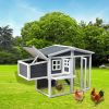 Wooden Chicken Coop,Waterproof Outdoor Large Chicken House for 4 Chickens, with a Removable Tray,Nesting Box, Wire Fence, and Other Compartments.