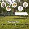 Large Metal Chicken Coop, Walk-in Chicken Run,Galvanized Wire Poultry Chicken Hen Pen Cage, Rabbits Duck Cages with Waterproof and Anti-Ultraviolet Co