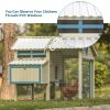 Weatherproof outdoor chicken coop with waterproof PVC roof. Outdoor chicken coop with removable bottom for easy cleaning.Large space Coop suitable for