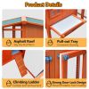 Wooden Chicken Coop,Waterproof Outdoor Large Chicken House for 4 Chickens, with a Removable Tray,Nesting Box, Wire Fence, and Other Compartments.