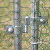 Large Metal Chicken Coop Walk-in Poultry Cage Hen Run House Rabbits Habitat Cage Spire Shaped Coop with Waterproof and Anti-Ultraviolet Cover (9.8\' L
