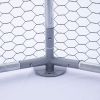 Large metal chicken coop hexagonal, steel wire dipped plastic mesh, oxford cloth silver plated waterproof and UV resistant, ducks, rabbits, sheep and