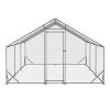 Large Metal Chicken Coop, Walk-in Chicken Run,Galvanized Wire Poultry Chicken Hen Pen Cage, Rabbits Duck Cages with Waterproof and Anti-Ultraviolet Co