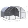 Outdoor Chicken Coop 9.8'x13.1'x6.6' Galvanized Steel