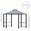 13' x 13' Patio Gazebo, Double Roof Hexagon Outdoor Gazebo Canopy Shelterwith Netting & Curtains, Solid Steel Frame for Garden, Lawn, Backyard and Dec