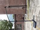 Rectangle 2x3M Outdoor Patio Umbrella Solar Powered LED Lighted Sun Shade Market Waterproof 6 Ribs Umbrella with Crank and Cross Base for Garden Deck
