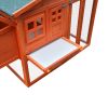 Wooden Chicken Coop,Waterproof Outdoor Large Chicken House for 4 Chickens, with a Removable Tray,Nesting Box, Wire Fence, and Other Compartments.