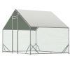 Large Metal Chicken Coop, Walk-in Chicken Run,Galvanized Wire Poultry Chicken Hen Pen Cage, Rabbits Duck Cages with Waterproof and Anti-Ultraviolet Co