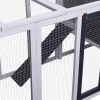 Outdoor Wooden Chicken Coop, 124" Large Hen Cage Rabbit House, Bunny Hutch with Ventilation Door, Removable Ramp Garden Backyard Pet House Chicken Nes
