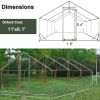 Large Metal Chicken Coop, Walk-in Chicken Run,Galvanized Wire Poultry Chicken Hen Pen Cage, Rabbits Duck Cages with Waterproof and Anti-Ultraviolet Co