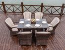 Direct Wicker Cinderella Patio Wicker 7 Piece Round Dining Set