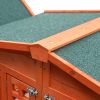Wooden Chicken Coop,Waterproof Outdoor Large Chicken House for 4 Chickens, with a Removable Tray,Nesting Box, Wire Fence, and Other Compartments.