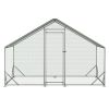 Large Metal Chicken Coop, Walk-in Chicken Run,Galvanized Wire Poultry Chicken Hen Pen Cage, Rabbits Duck Cages with Waterproof and Anti-Ultraviolet Co