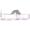 Chicken Coop 19.7'x6.6'x6.6' Galvanized Steel